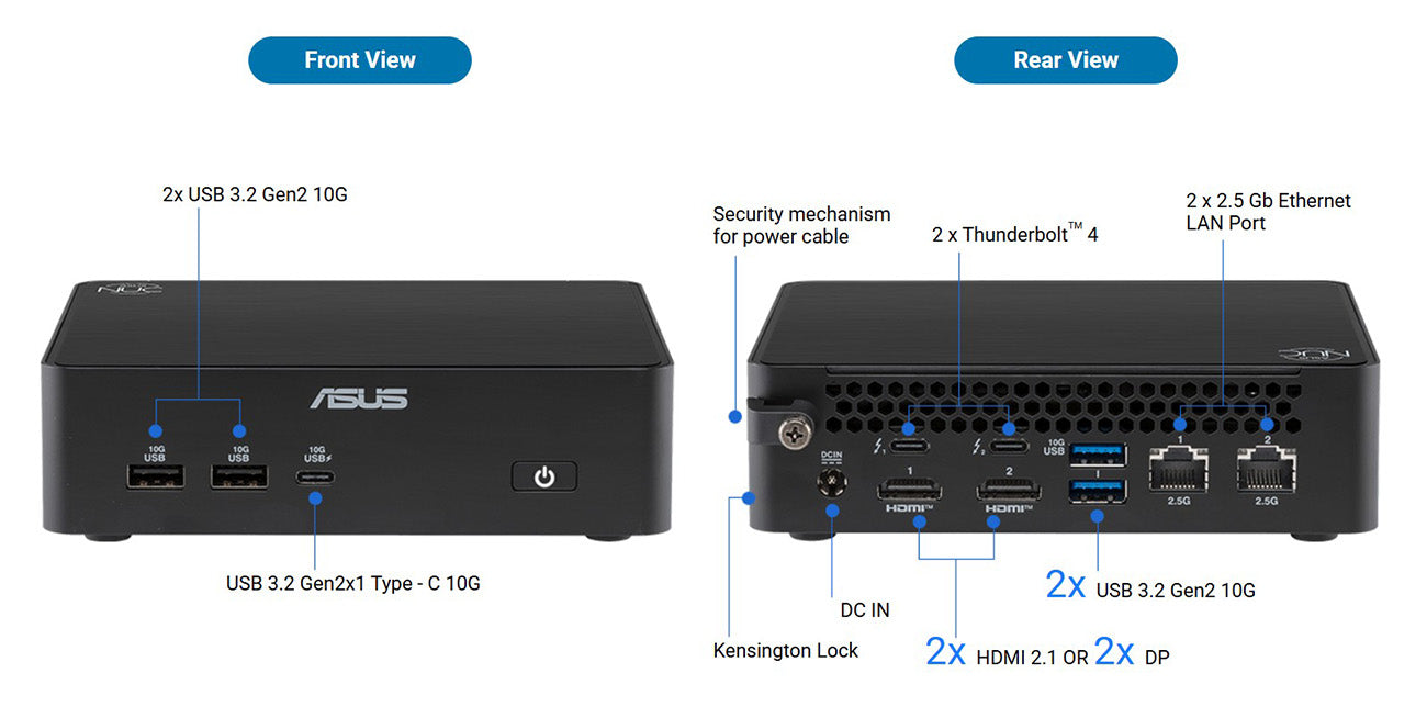 Asus Intel NUC 16 Pro NUC16GDKU76 Mini PC, Intel Core Ultra 7 365H